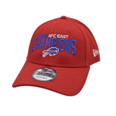 Buffalo Bills New Era 9FORTY AFC East NFL Champions Red Adjustable Hat