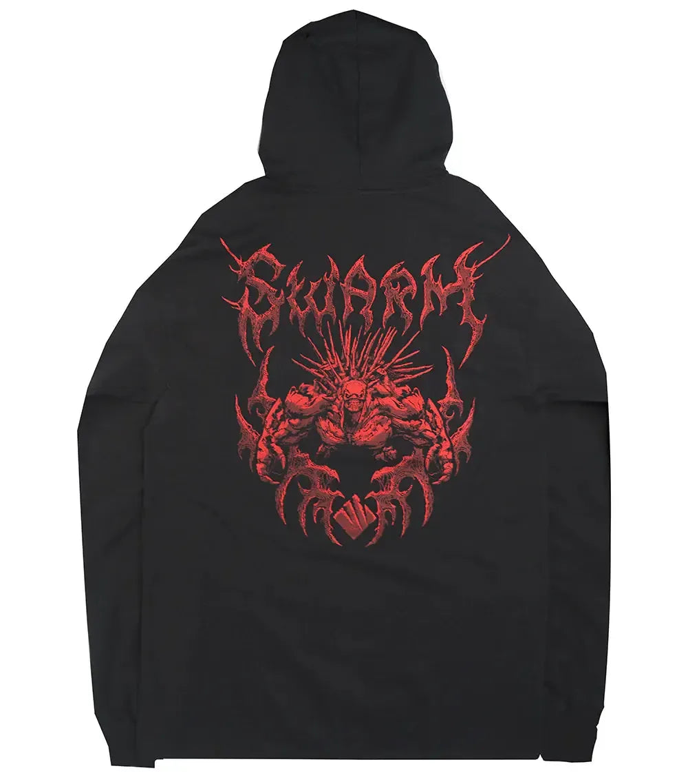 Gears of War Black Hoodie Long Sleeve Shirt w/Red Swarm Graphic – Hat Trick Fan Gear
