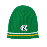 North Carolina Tar Heels BBH NCAA Primary Logo Striped Winter Knit Hat Beanie - Green