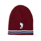 North Carolina Tar Heels BBH NCAA Alternative Logo Striped Winter Knit Hat Beanie - Burgundy