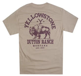 Yellowstone Television Series Dutton Ranch Khaki Tan Adult T-Shirt