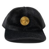 Capital Gains Streetwear Black Pony Fur Flat Bill Strap Back Adjustable Hat