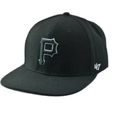 Pittsburgh Pirates '47 MLB No Shot Captain Black Snapback Hat