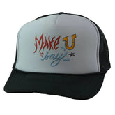 ZEDD Make You Say EDM Adjustable Black & White Snapback Trucker Hat