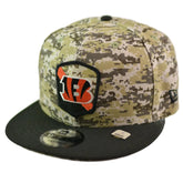 Cincinnati Bengals New Era 9FIFTY NFL Salute to Service Camo Snapback Hat