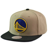 Golden State Warriors Dress Code Khaki Mitchell & Ness NBA Snapback Hat