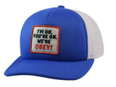 Obey I’m OK You’re OK Mesh Back Blue/White Snapback Hat