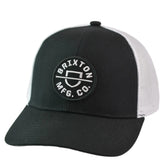 Brixton Crest X MP Black & White Mesh Snapback Trucker Hat