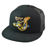 Brixton District HP Bald Eagle Trucker Hat – Black Mesh Snapback