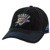 Oklahoma City Thunder Adidas Black Contrast Stitch Adjustable Hat