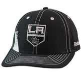 Los Angeles Kings Reebok Contrast Stitch Black Adjustable NHL Hat