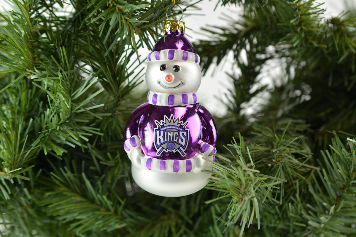 Sacramento Kings NBA Snowman Sport Collectors Series Glass Holiday Ornament by Topperscot