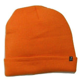 Grenade Bomber Orange Ribbed Cuffed Knit Watch Cap Toque Style Winter Hat