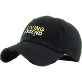 Living Legend Distressed Black Dad Hat – Adjustable by KB Ethos