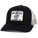 I Like Big Boats KB Ethos Nautical Themed Gray/Black Mesh Trucker Hat