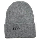 Krew Brand Ventura Ribbed Cuffed Gray Knit Beanie Winter Hat