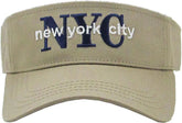 New York City NYC Adjustable Beige Sun Visor