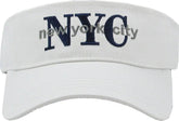 New York City NYC Adjustable White Sun Visor