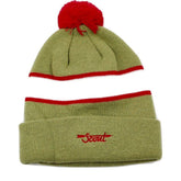Scout Striped Knit Pom Pom Beanie Winter Hat