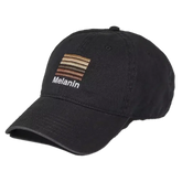 Melanin Adjustable Black Strap Back Cap Hat