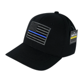 Thin Blue Line Flag Relaxed Fit Support Police Ripstop Tactical Hat by Rapid Dominance