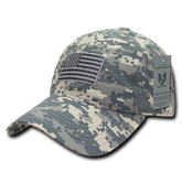 United States Tonal USA Flag Relaxed Fit ACU Digital Camo Tactical Hat, Military Cap by Rapid Dominance