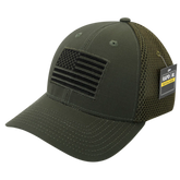 United States USA Tonal Flag Olive Drab Tactical AirMesh Ripstop Hat by Rapid Dominance