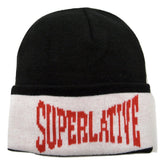 WeSC Brand Puncho Superlative Black & White Knit Beanie Winter Hat