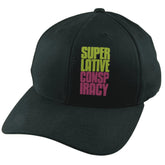 WeSC Superlative Conspiracy Logo Black OSFM Flex Fit Hat