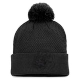 San Jose Sharks Fanatics Women’s Black Tonal Knit Beanie with Pom