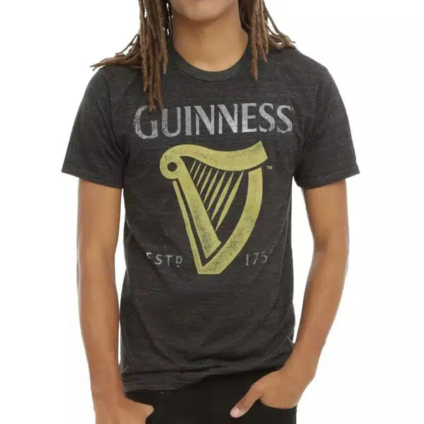 Guiness Stout Beer Short Sleeve Men's Gray T-Shirt by Bioworld