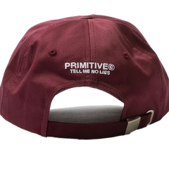 Primitive X Promises Adjustable Burgundy Strap Back Cap Dad Hat