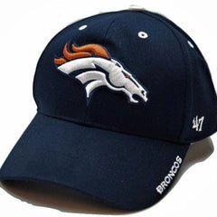 '47 Denver Broncos NFL Navy Blue Frost MVP Adjustable Football Cap