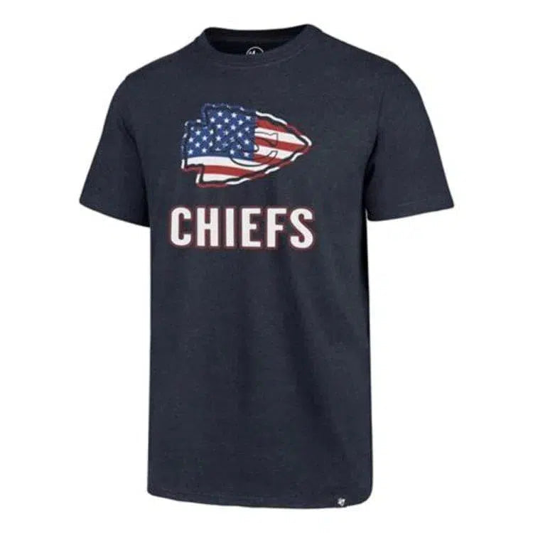 '47 Kansas City Chiefs NFL Football Americana Navy Blue Men's Short Sleeve T-Shirt