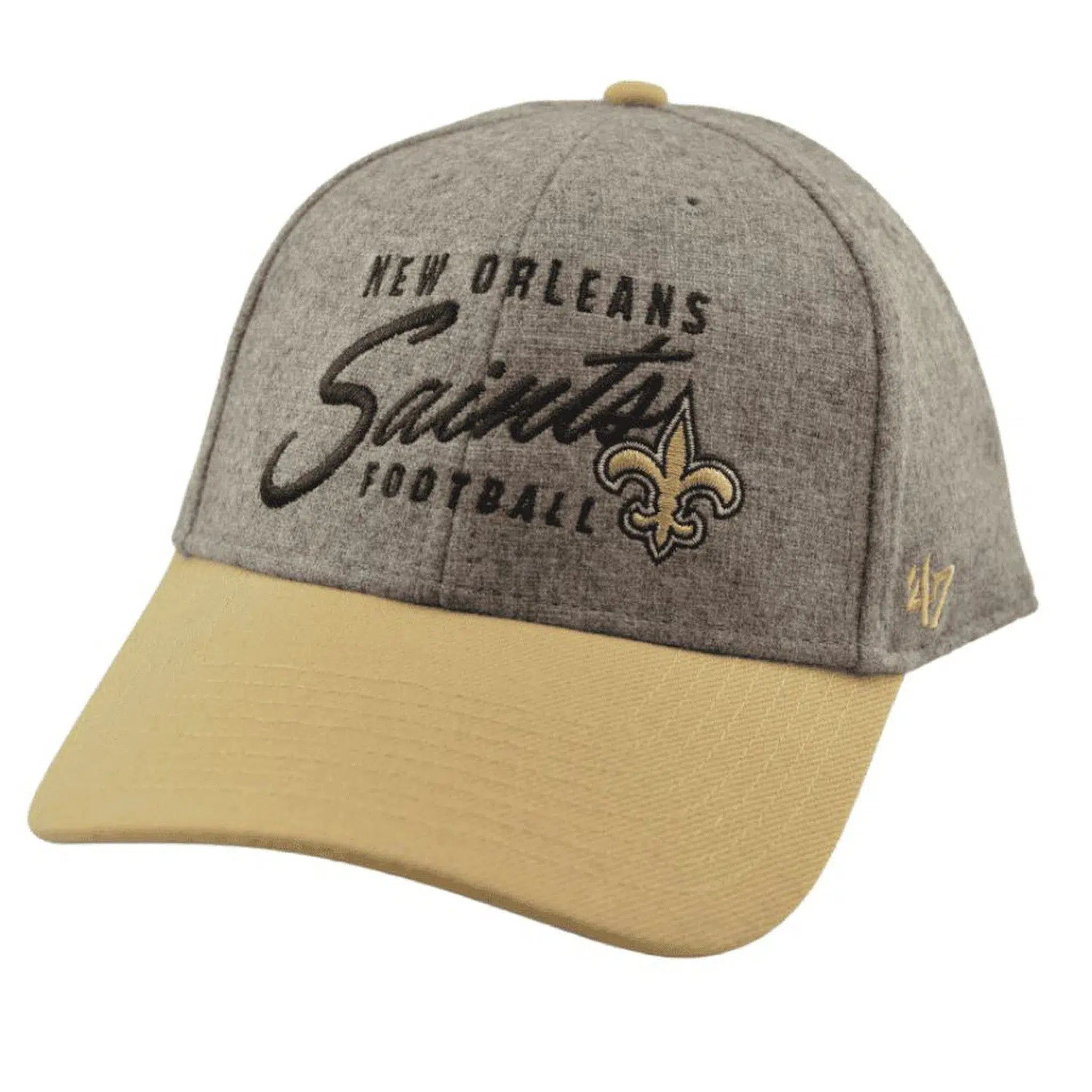 '47 New Orleans Saints Fenmore MVP NFL Football Gray & Gold Adjustable NFL Hat