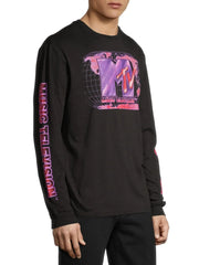MTV Music Television Black Long Sleeve Retro Logo T-Shirt