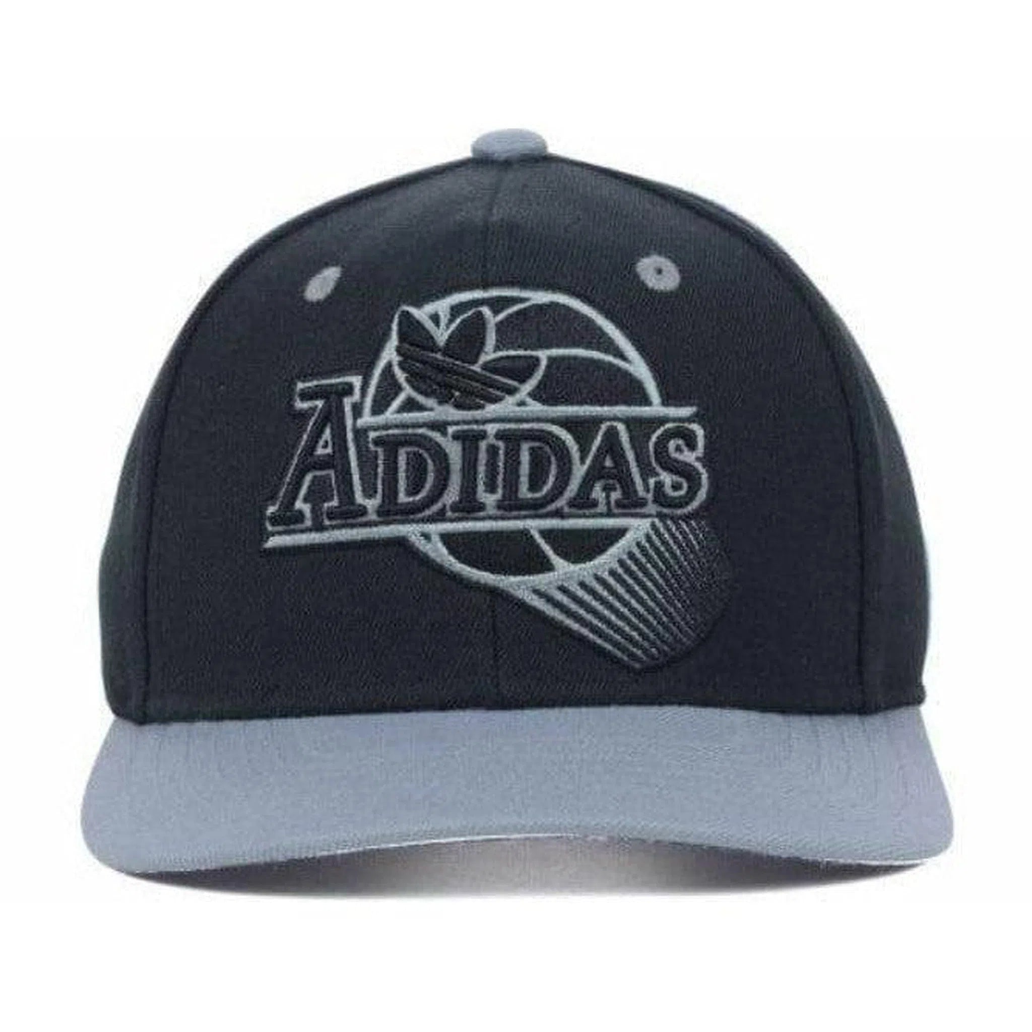 Adidas Black & Gray Swing Logo Strap Back Cap