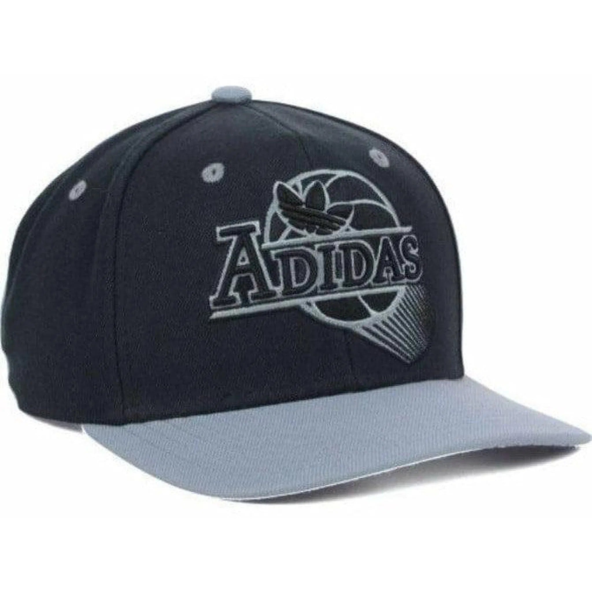 Adidas Black & Gray Swing Logo Strap Back Cap