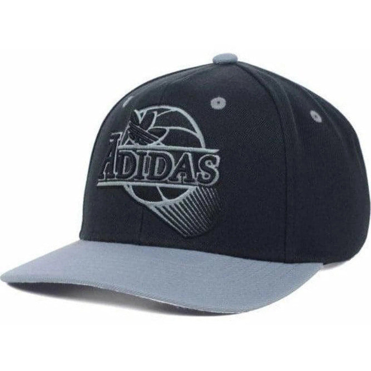 Adidas Black & Gray Swing Logo Strap Back Cap