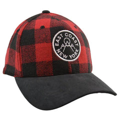 Aeropostale East Coast New York Circle Logo Buffalo Plaid Baseball Hat