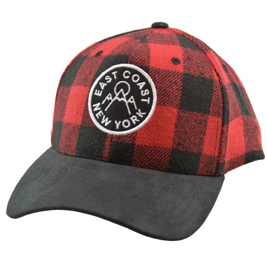 Aeropostale East Coast New York Circle Logo Buffalo Plaid Baseball Hat