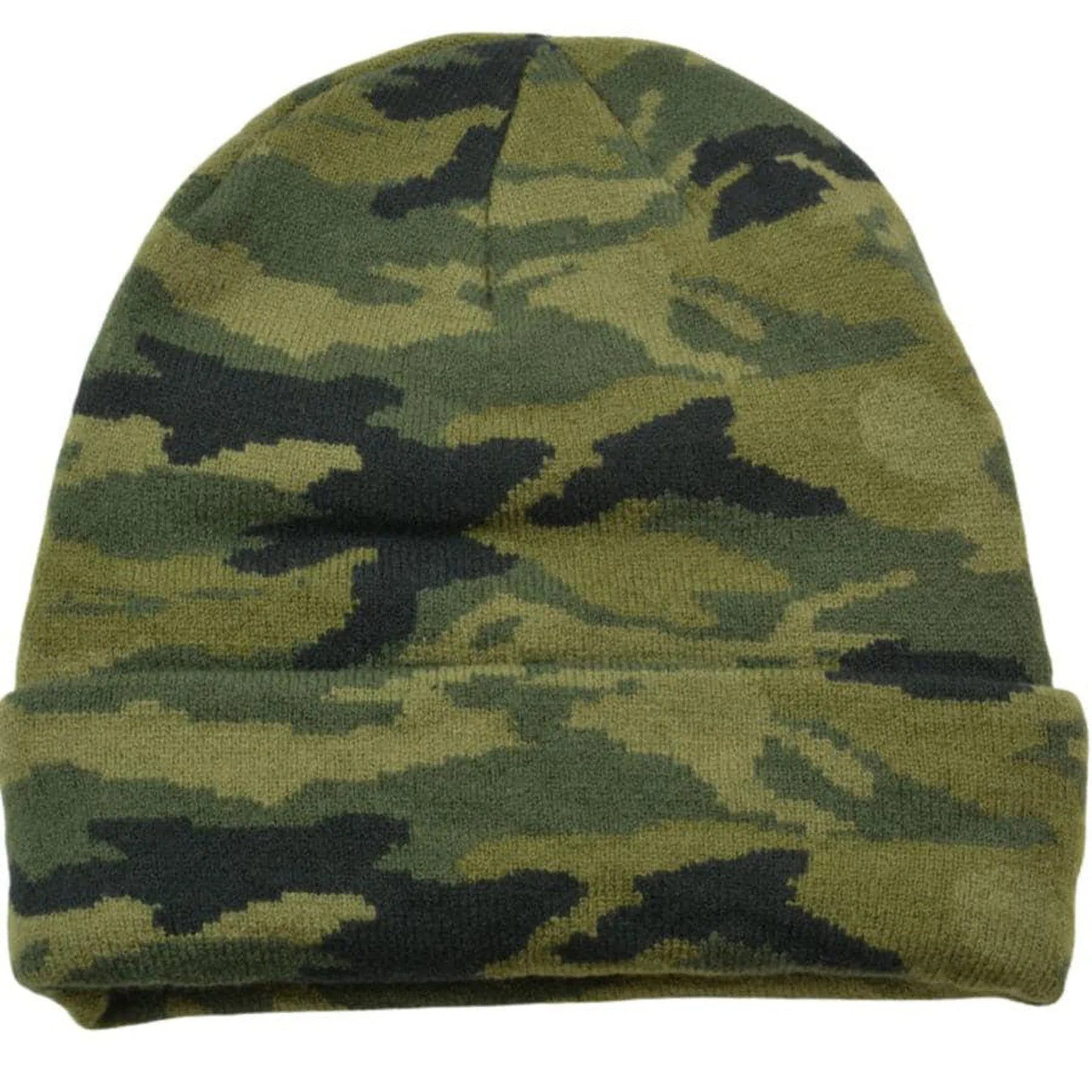 Aeropostale Ribbed Cuffed Camouflage Knit Watch Cap Toque Style Winter Hat