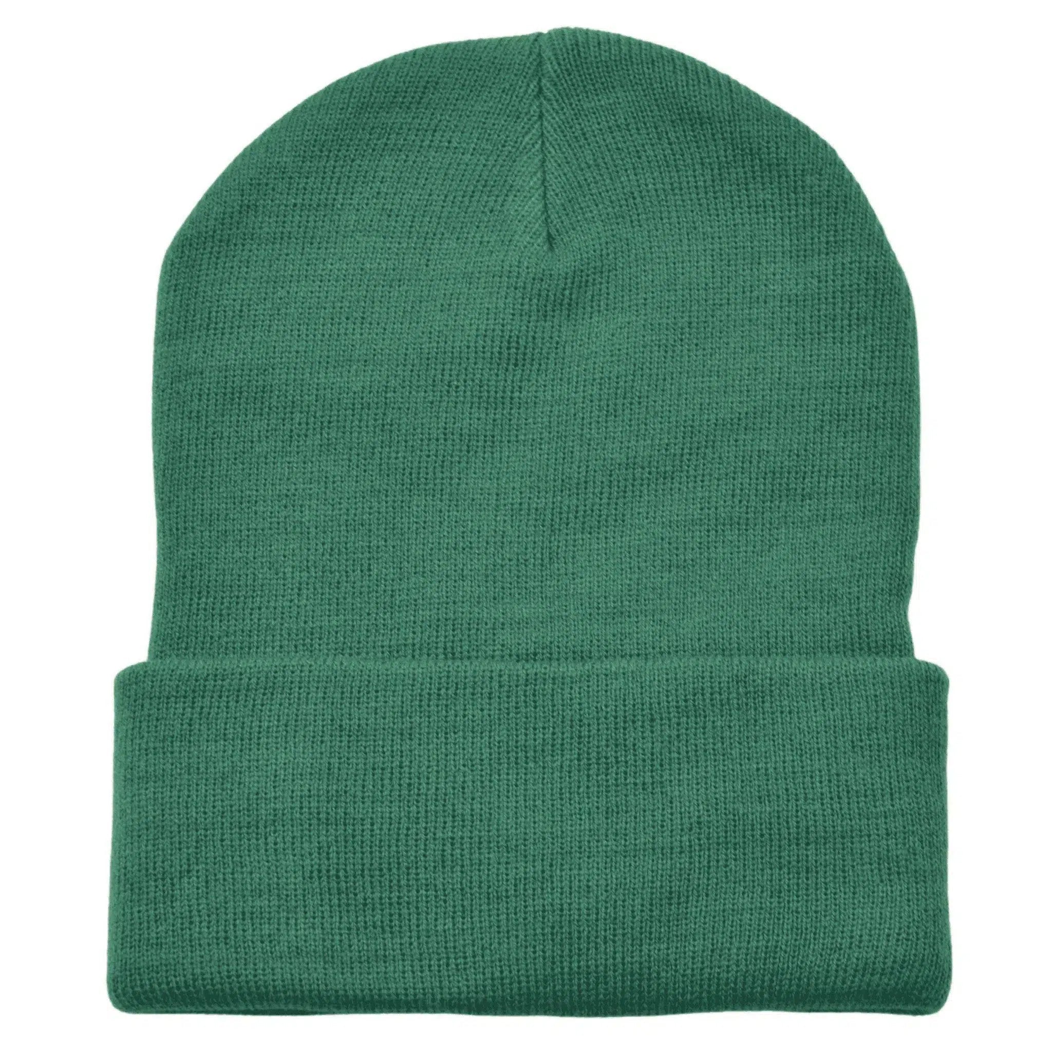 Aeropostale Ribbed Green Cuffed Knit Watch Cap Toque Style Winter Hat