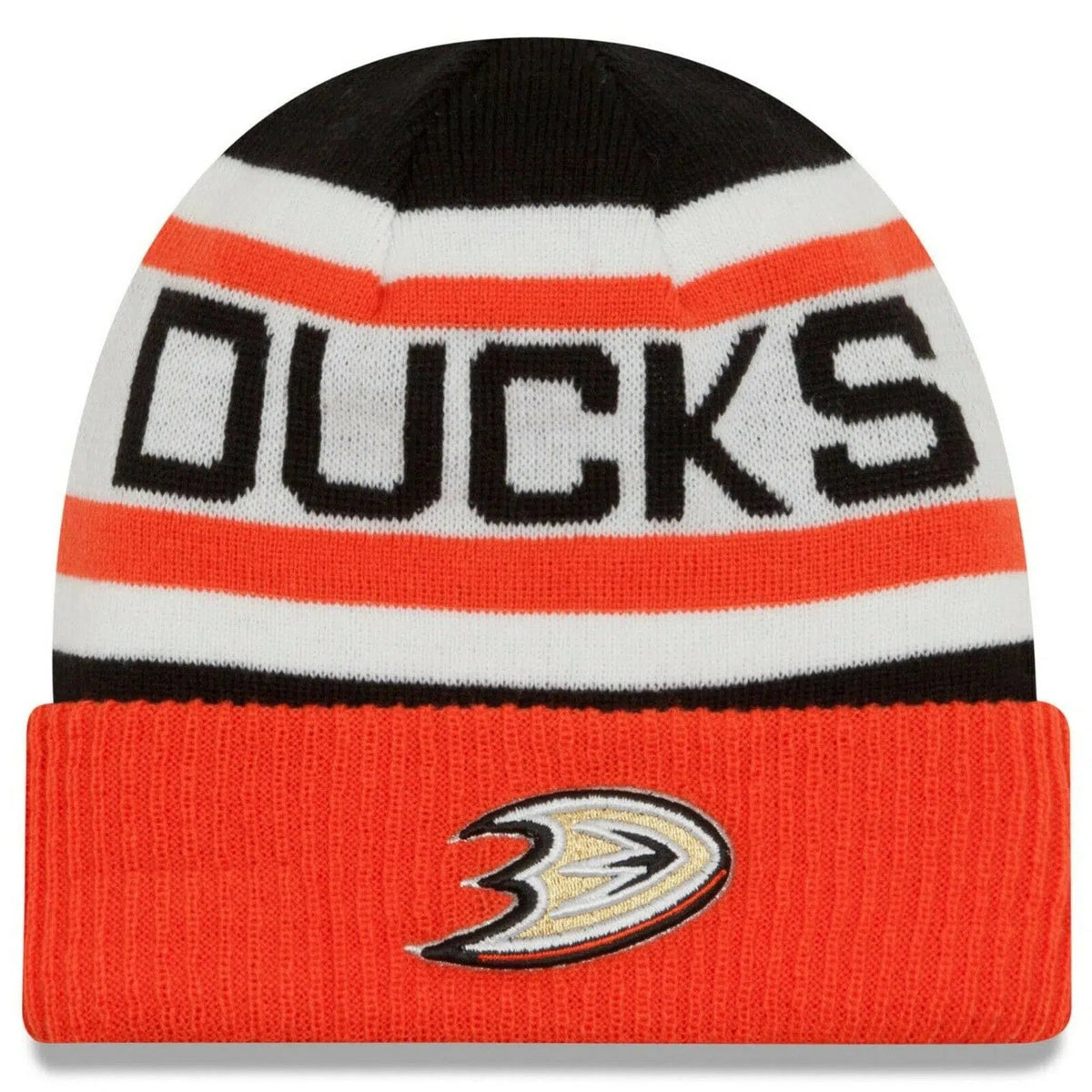 Anaheim Ducks Biggest Fan Redux NHL Ribbed Cuffed Knit Beanie Winter Hat