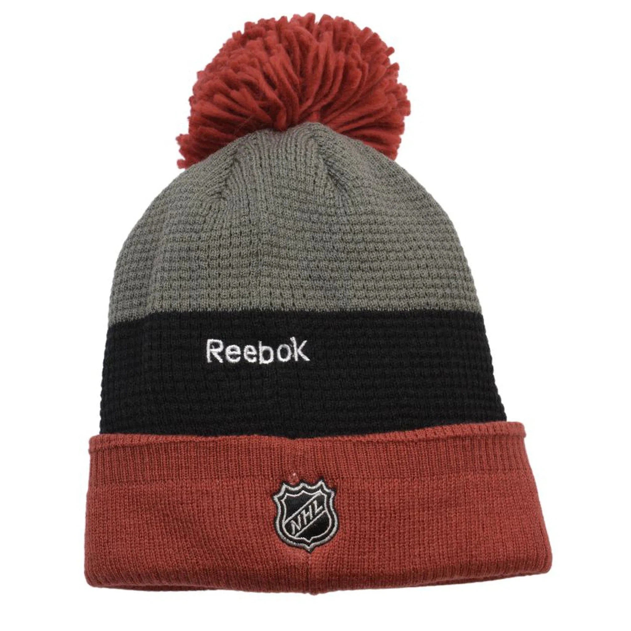 Arizona Coyotes Reebok NHL Hockey Team Waffle Knit Pom Knit Beanie Winter Hat