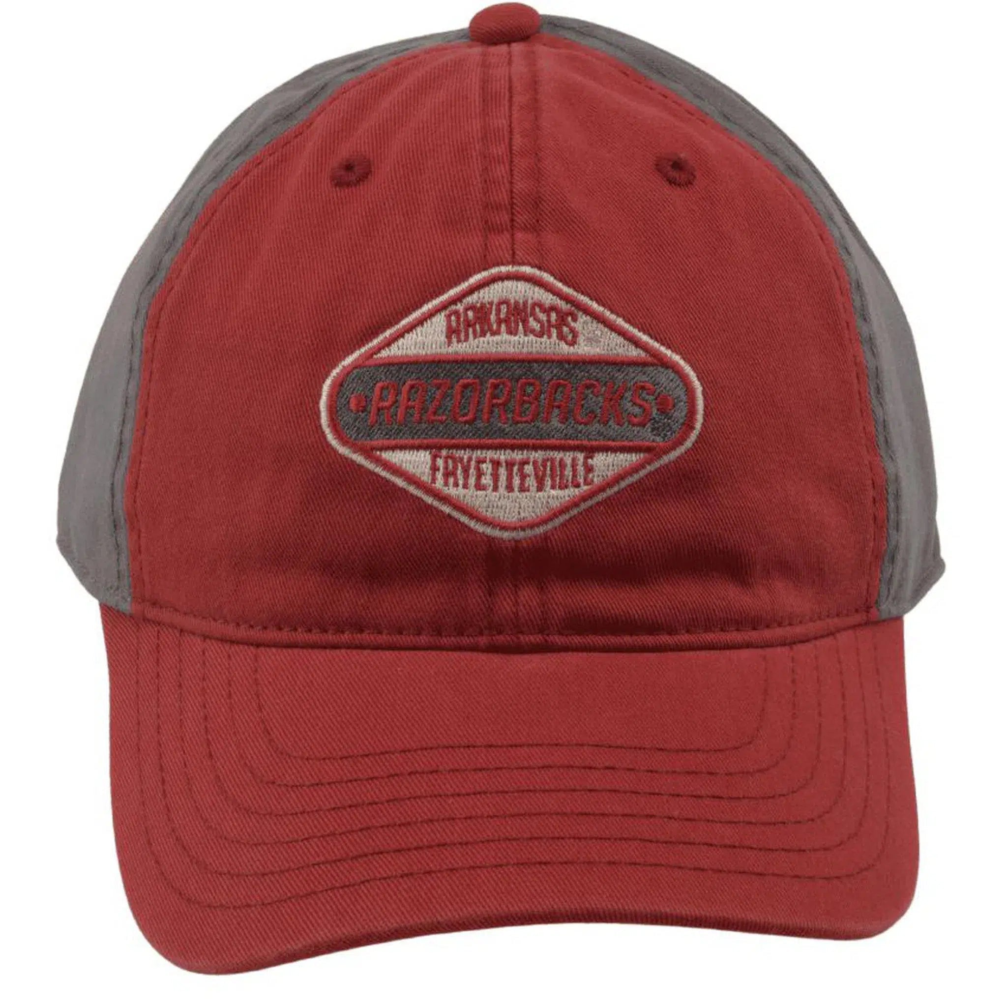 Arkansas Razorbacks NCAA 2 Tone Red & Gray Team Dad Hat