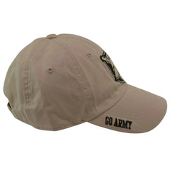 Army Black Knights NCAA Khaki Team Logo Adjustable Dad Hat by Russell Athletic