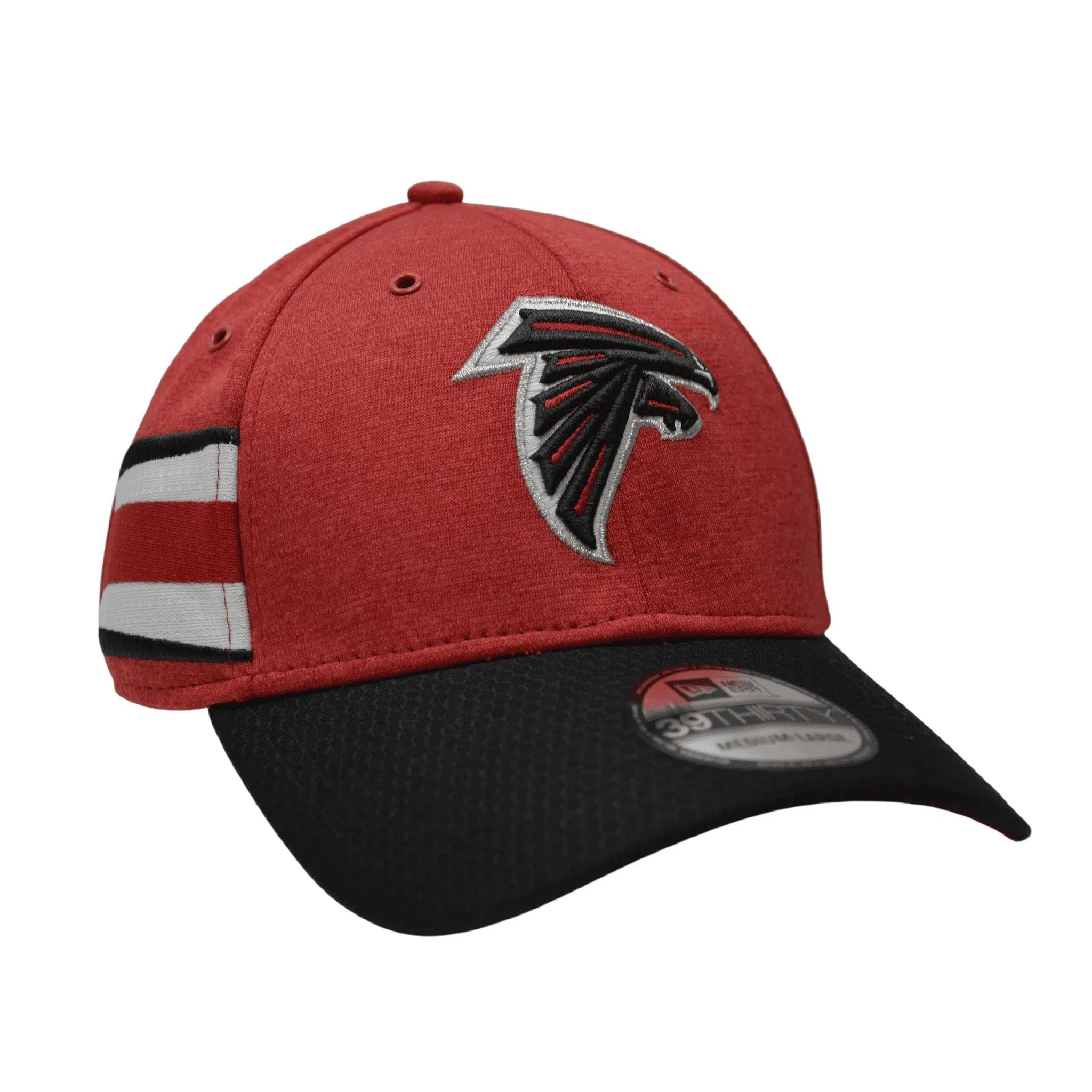 Atlanta Falcons New Era 39THIRTY Onfield NFL Team Logo Striped Red Football Hat