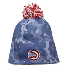 Atlanta Hawks Adidas Digital Camo NBA Pride pom pom knit beanie winter hat