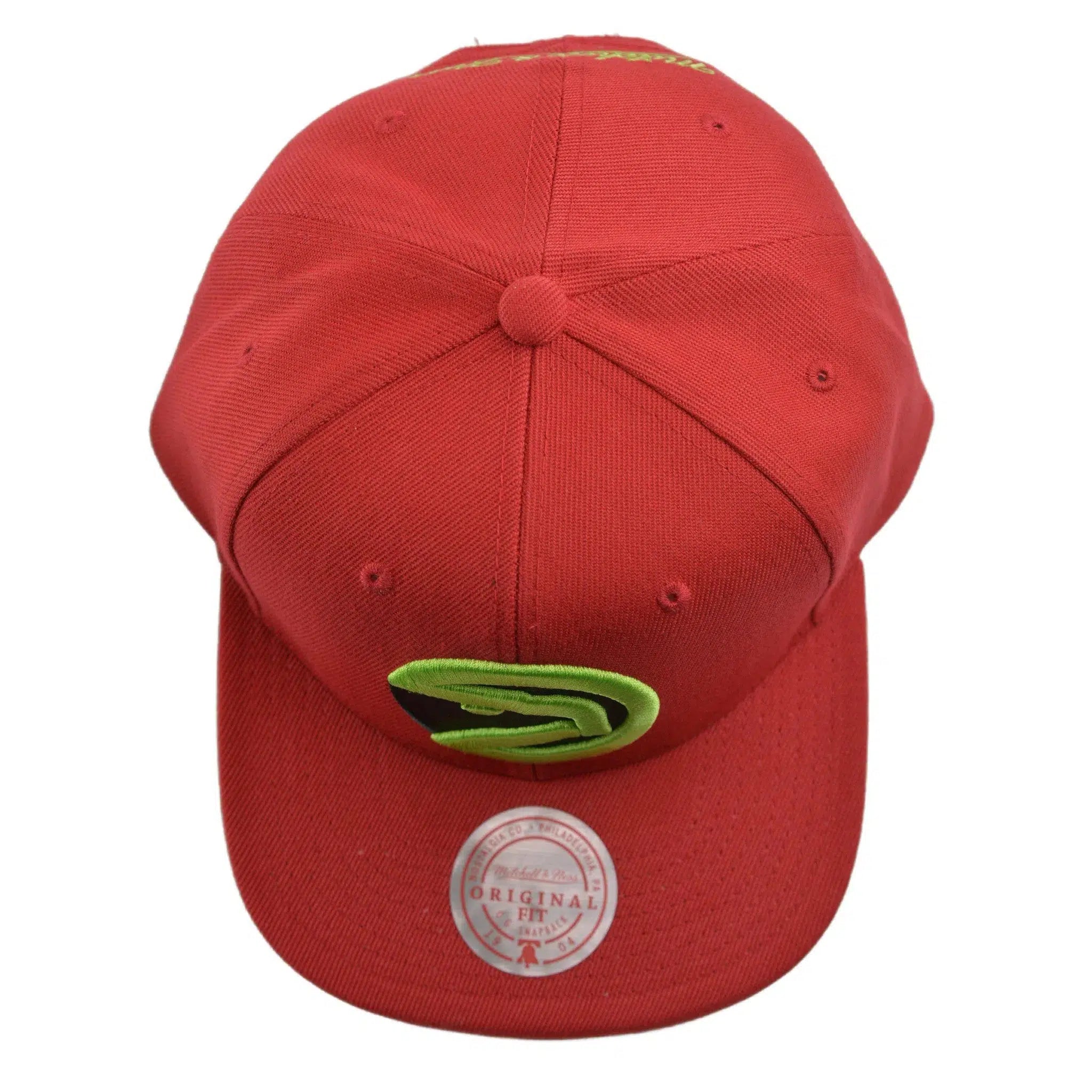 Atlanta Hawks NBA Reverse Grinch Men's Basketball Snapback Cap Flat bill Hat by Mitchell & Ness